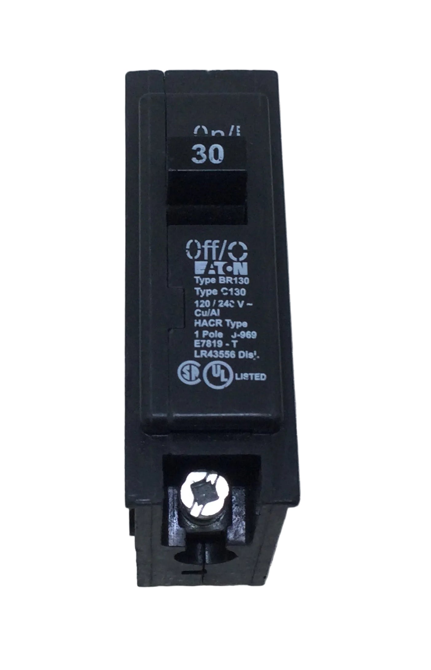 Eaton/Cutler Hammer BR130/C130 30 Amp 1 Pole 120/240V Circuit Breaker