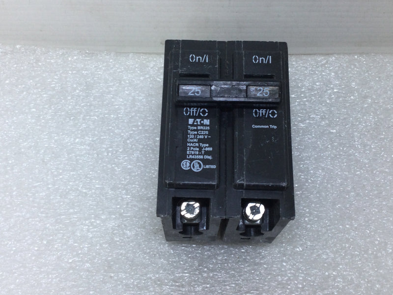Eaton/Cutler Hammer BR225/C225 25 Amp 2 Pole Plug-On Circuit Breaker