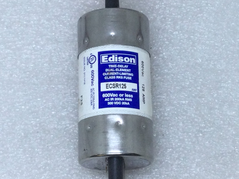 Edison ECSR125 125 Amp 600VAC or Less Time Delay Dual Element Class RK5 Fuse