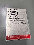 Westinghouse HFN323 100 Amp 240V 3 Phase Fused Type 1 Indoor Disconnect