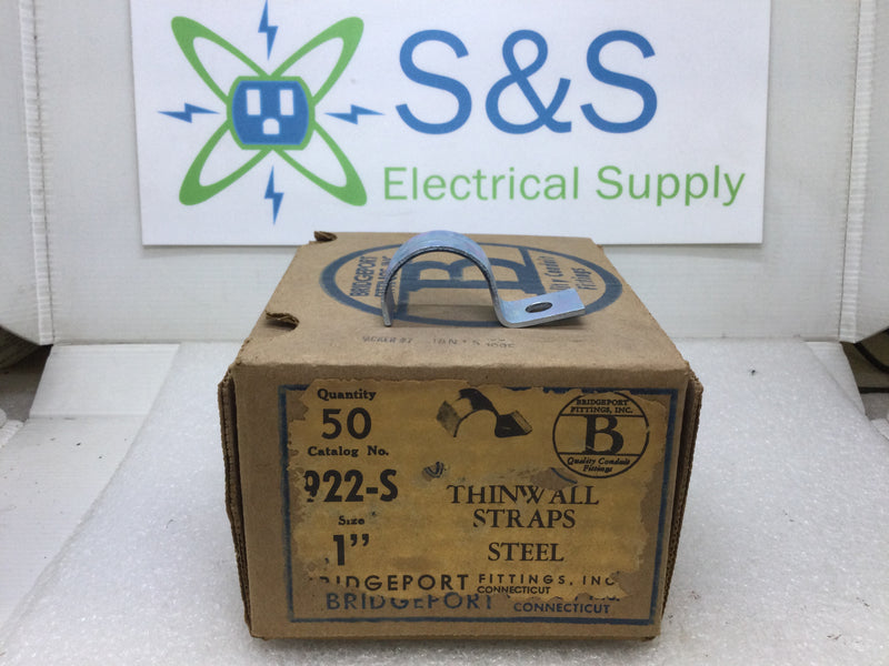 Bridgeport 922-S 1" 1 Hole Steel Strap
