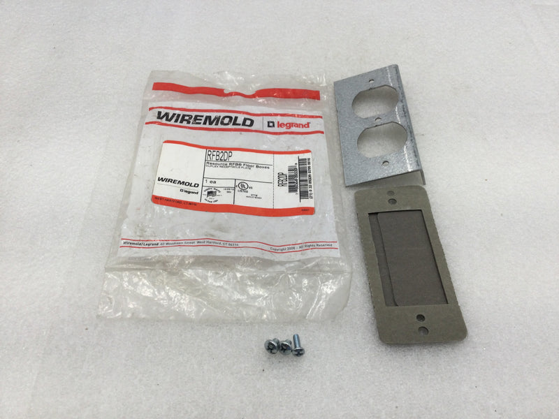 Wiremold RFB2DP RFB Floor Box Duplex Receptacle Plate