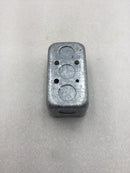 Galvanized Steel Single Gang Handy Box 4" X 2 1/8" with 11 1/2" Knockouts