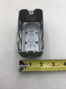 Galvanized Steel Single Gang Handy Box 4" X 2 1/8" with 11 1/2" Knockouts