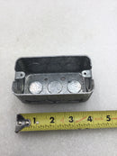 Galvanized Steel Single Gang Handy Box 4" X 2 1/8" with 11 1/2" Knockouts