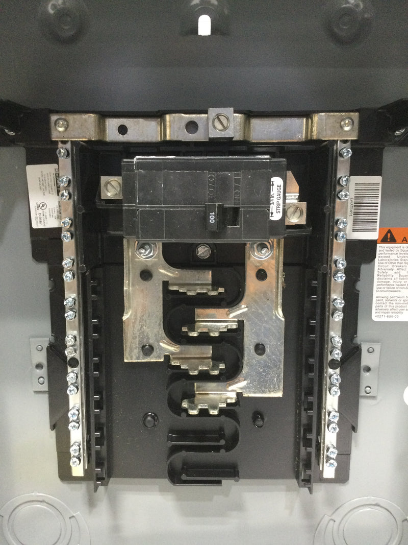 Square D/Homeline HOM816M100PRB 100A Main Breaker 8 Space 16 Circuit 120/240VAC Type HOM Nema3R