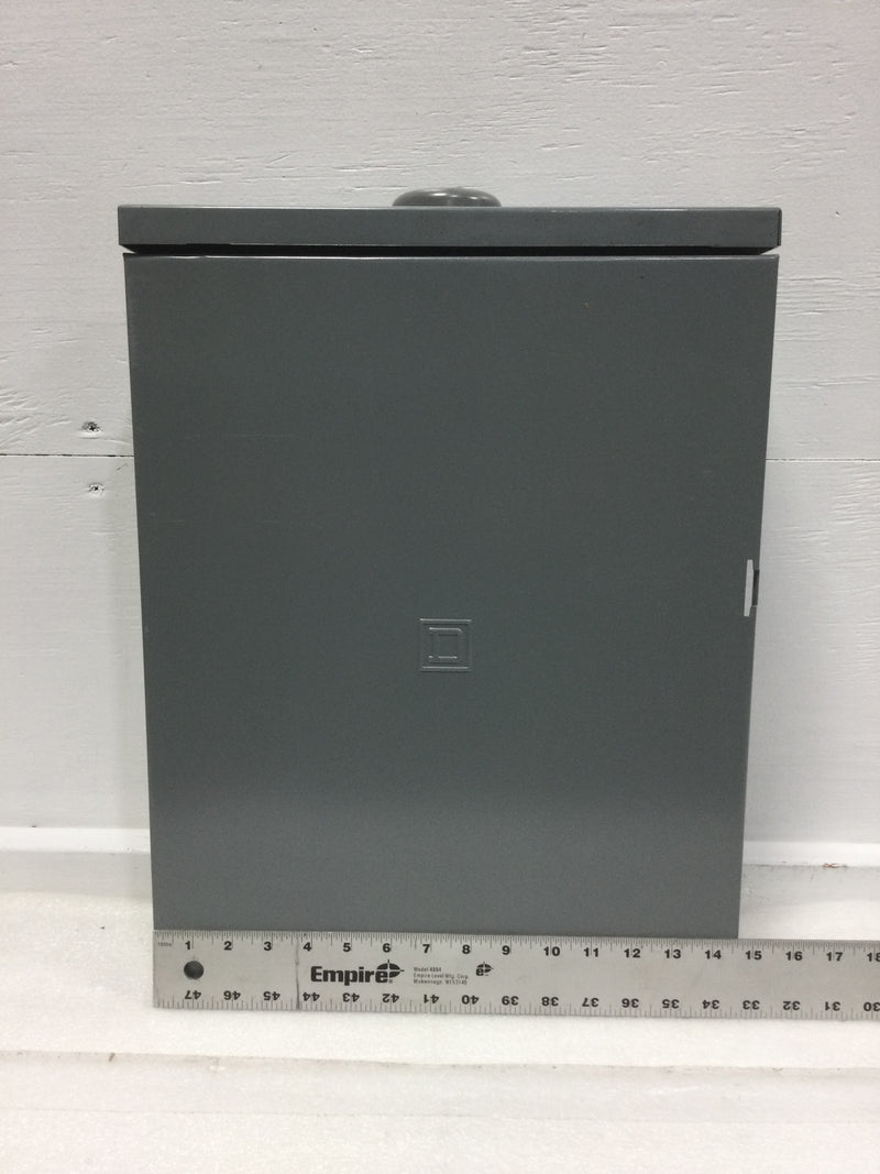 Square D/Homeline HOM816M100PRB 100A Main Breaker 8 Space 16 Circuit 120/240VAC Type HOM Nema3R