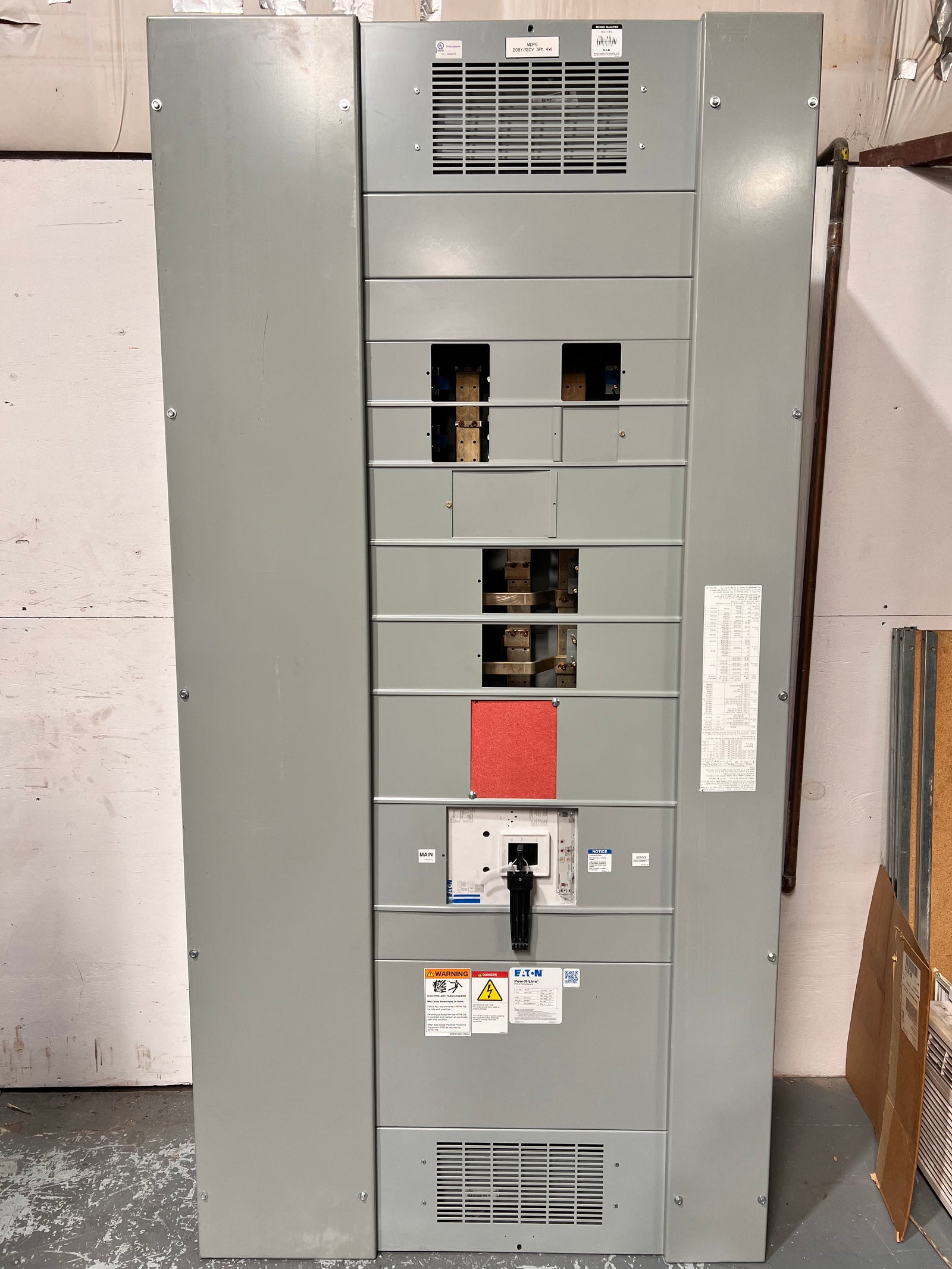 Mega Ricton Panelboard Eaton Cutler Hammer PRL4X 800 Amp 208/120V Panelboard Nema1 PDG53M0800