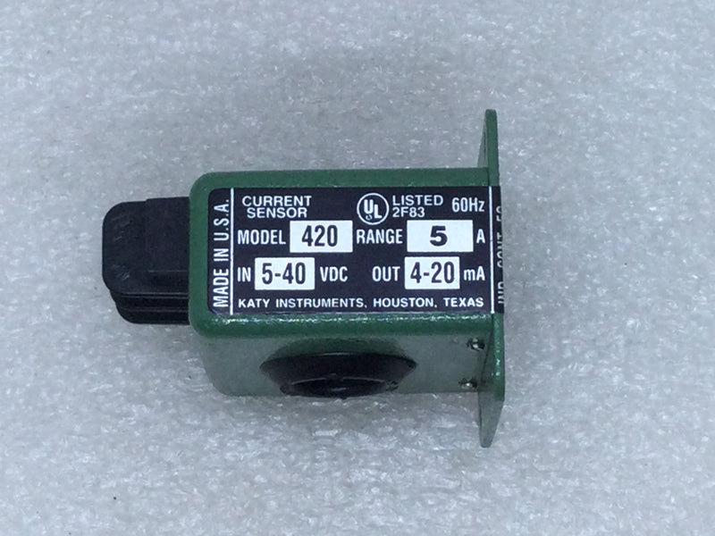 Katy Instruments 420-5 Current Sensor 5A 50/60Hz 5-40VDC In 4-20mA Out