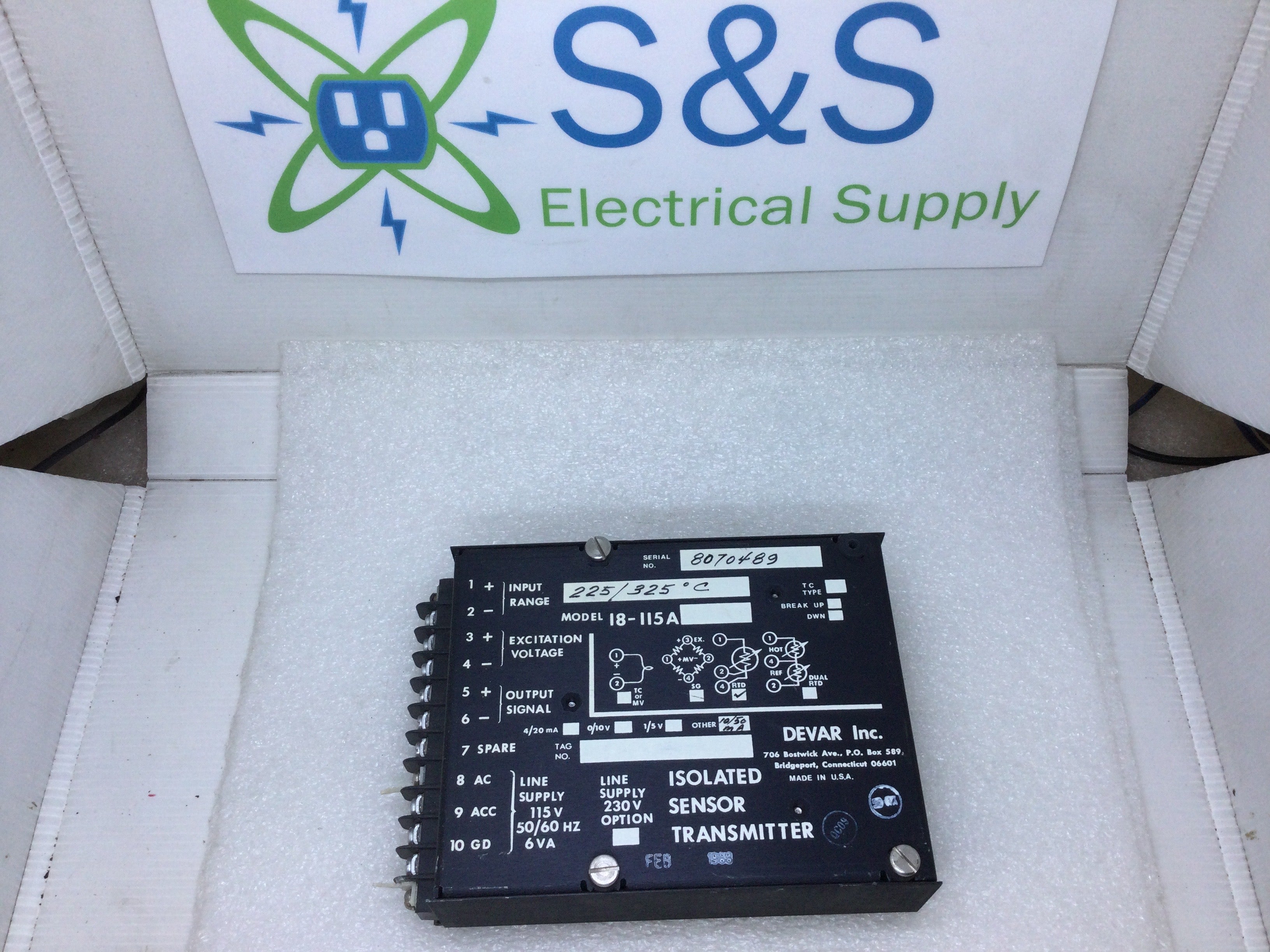 Devar Inc. 18-115A Isolated Sensor Transmitter