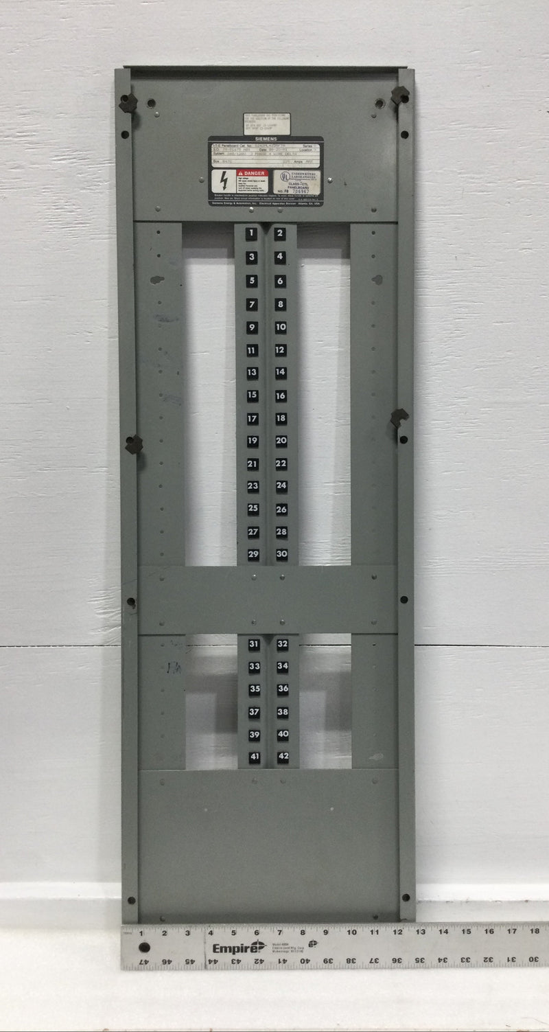 Siemens Dead Front Only ITE Panelboard No. Q242ML4225FTM 42 Space 225 Amp 120/240V 3 Phase 4 Wire Delta 39" x 12 7/8"