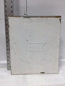 FPE Federal Pacific RH10200 200 Amp 120/240V Cover Only w/Top Lip 14" x 12"