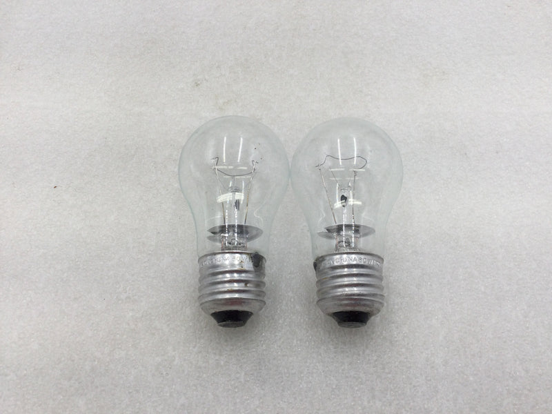 Lot of 2 Philips PLC60W Clear 60 Watt 120 VAC Incandescent Mini Size Medium Base Light Bulb
