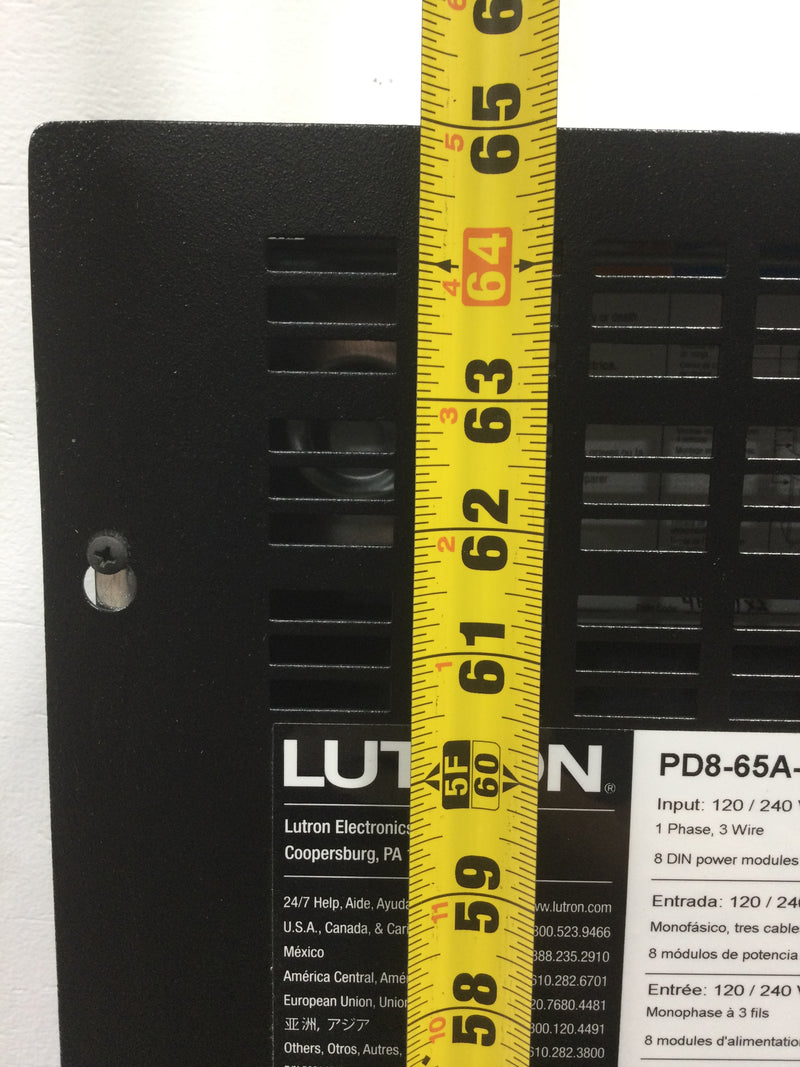 Lutron pd8-65a-120l3-15 120 V~ DIN Breaker Panel