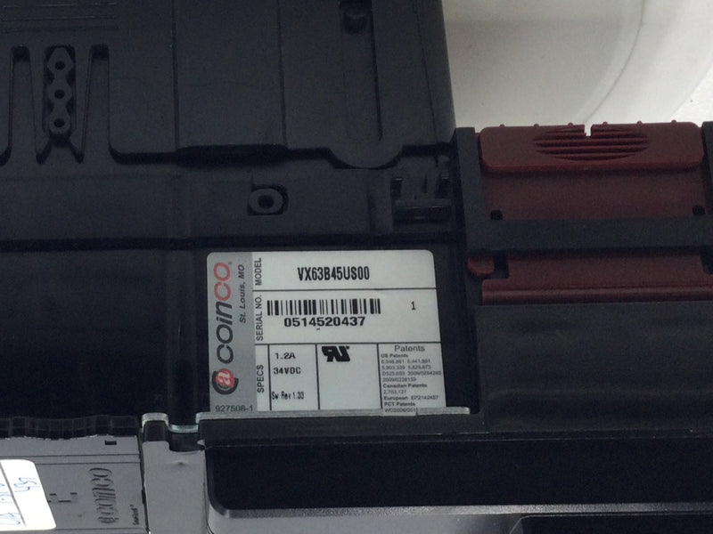 Coinco/Vantage VX63B45US00 Vending Machine Bill Validator