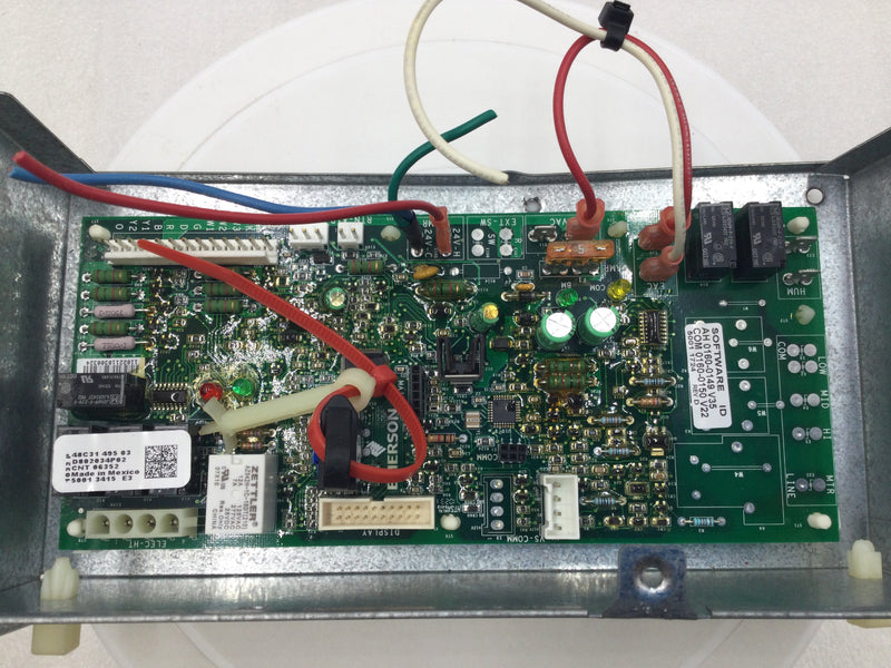 Emerson 48C31-495-03 Furnace Control Board w/ Metal Casing & Display