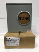 Eaton Meter Socket Enclosure 1008617CH 200 Amp 1 Phase 3 Wire 4 Jaw Ringless Outdoor Underground Feed