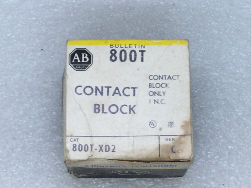 Allen-Bradley 800T-XD2 Contact Block Ser. C