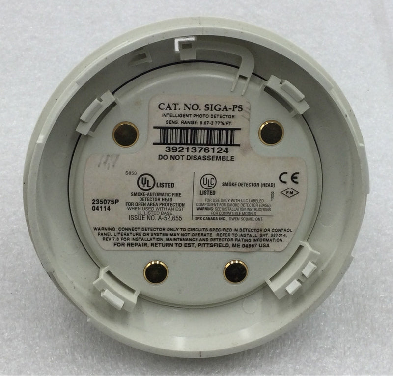 EST/Edwards Systems Technology SIGA-PS Intelligent Photo Electric Smoke Detector