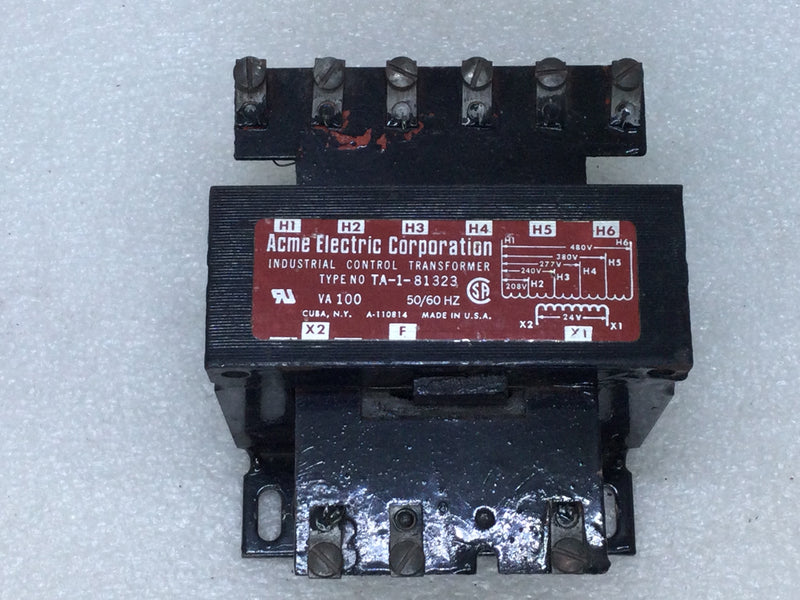 Acme TA-1-81323 .100 Kva 208 240 277 380 480 Industrial Control Transformer