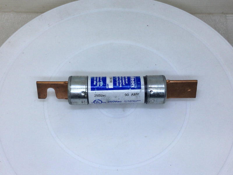 Edison ECNR90 90 Amp 250V Time Delay Dual Element Class RK5 Fuse
