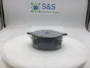 BWF RB-5V 4" Weatherproof Round 1/2" 5 Hole Outlet Box - Gray