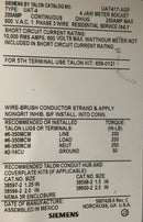 Siemens Talon UAT417-XGF 200 Amp 1PH 3 Wire 4 Jaw 600V Ringless Meter Socket