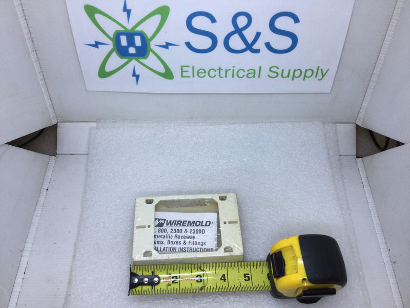 Wiremold 2348S/51 Paintable Non-Metallic Shallow Ext Device Box Ivory