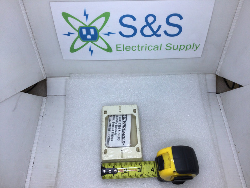 Wiremold 2348S/51 Paintable Non-Metallic Shallow Ext Device Box Ivory