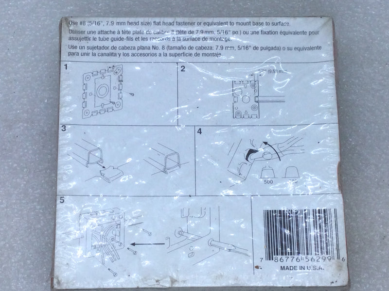 Wiremold 5748-2WH Switch & Receptacle Box 2-Gang 1 3/4" Deep Wall Mount White