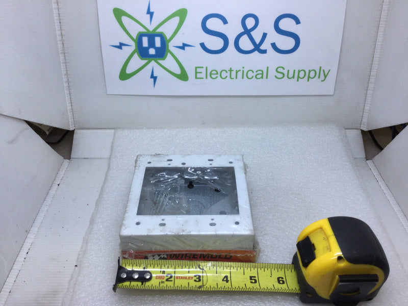 Wiremold 5748-2WH Switch & Receptacle Box 2-Gang 1 3/4" Deep Wall Mount White