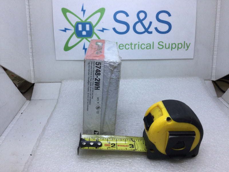 Wiremold 5748-2WH Switch & Receptacle Box 2-Gang 1 3/4" Deep Wall Mount White