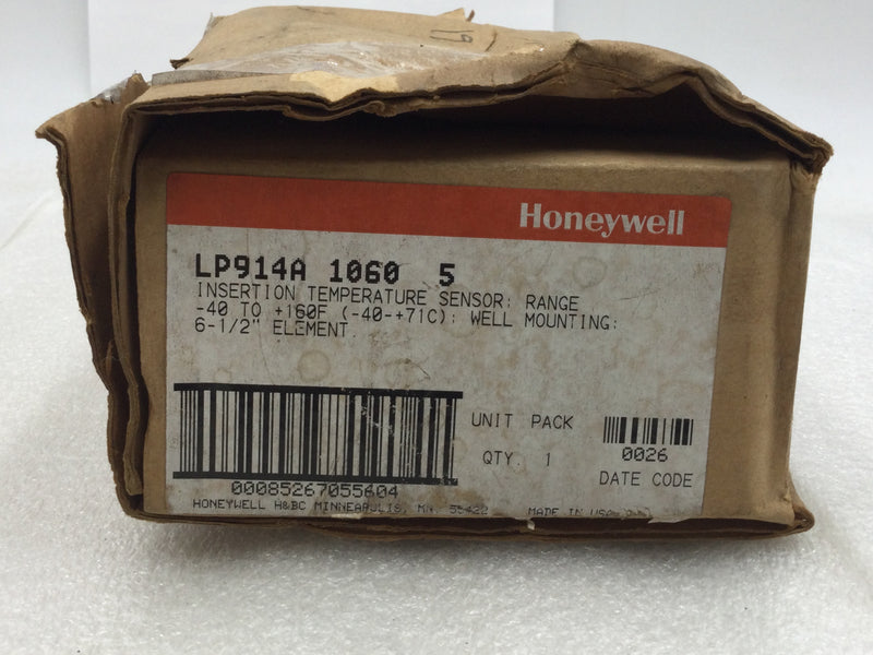 Honeywell PL914A 1060 5 Insertion Pneumatic Temperature Sensors