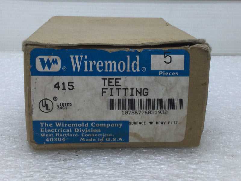 Wiremold 415 400 Series Non-Metallic TEE Fitting Ivory