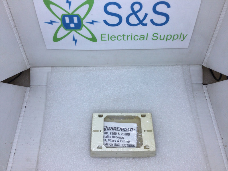 Wiremold 2348S/51 Paintable Non-Metallic Shallow Ext Device Box Ivory