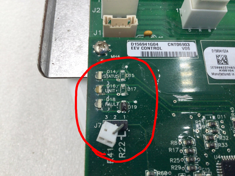 Trane D803401G06 Control Board w/ Back Panel K100104 - 1 Flawed CNT06903 Board