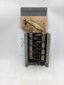 GE General Electric TQD Series 9 Space 2 Pole Main Load Center Guts Only 8" X 17"