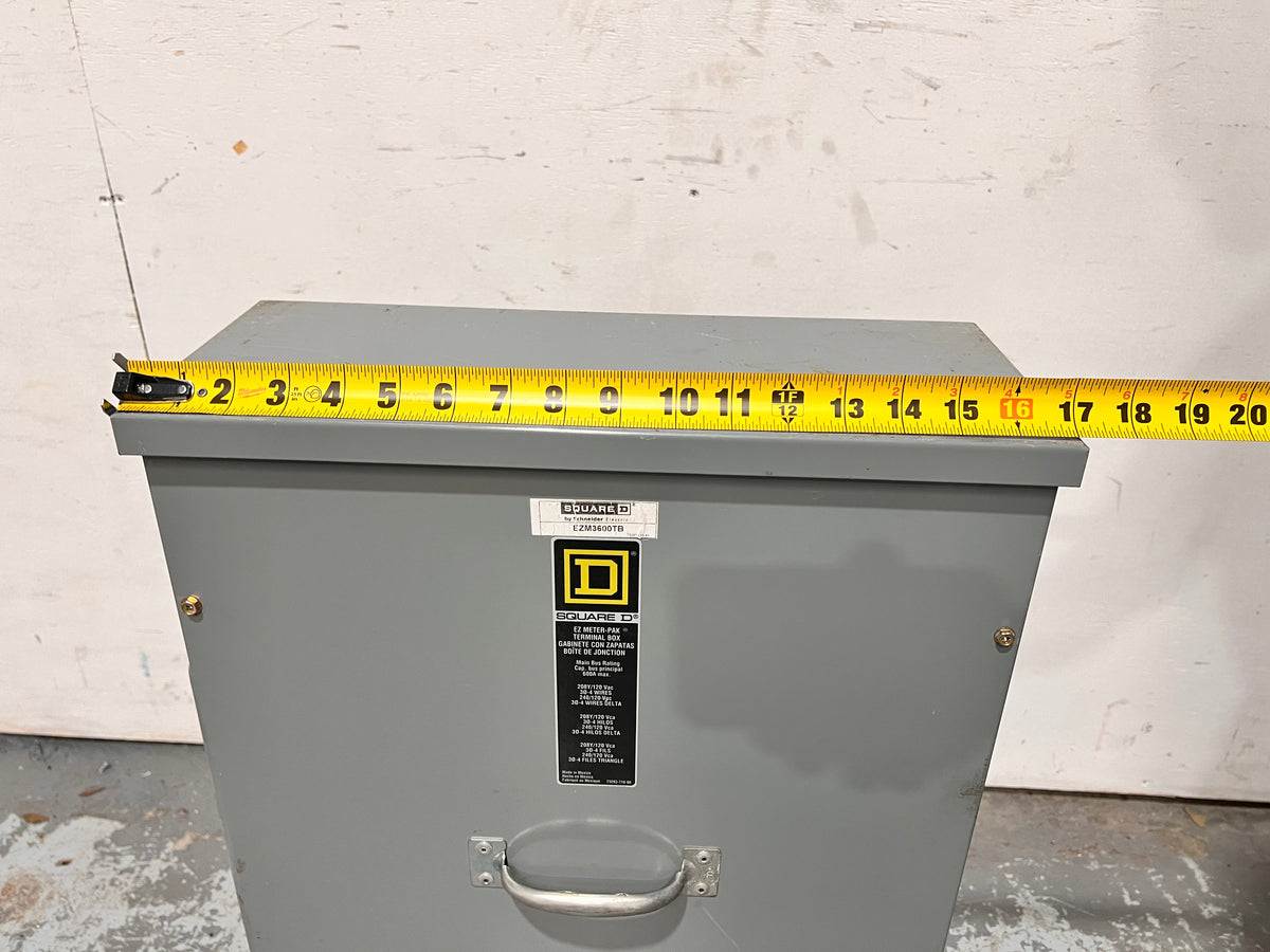 Square D EZM3600TB EZ Meter-Pak Terminal Box 3R 600 Amp 208Y/120V