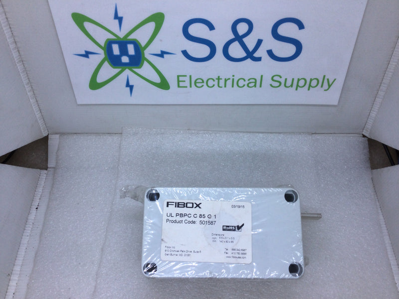 Fibox PBPC C 85 G1 5.5" X 3.1" 3.3" Polycarbonate Multi-Purpose Box Enclosure