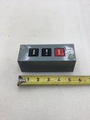MMTC INC PBS-3 Surface Mount 3 Button Push Button Station Open/Close/Stop