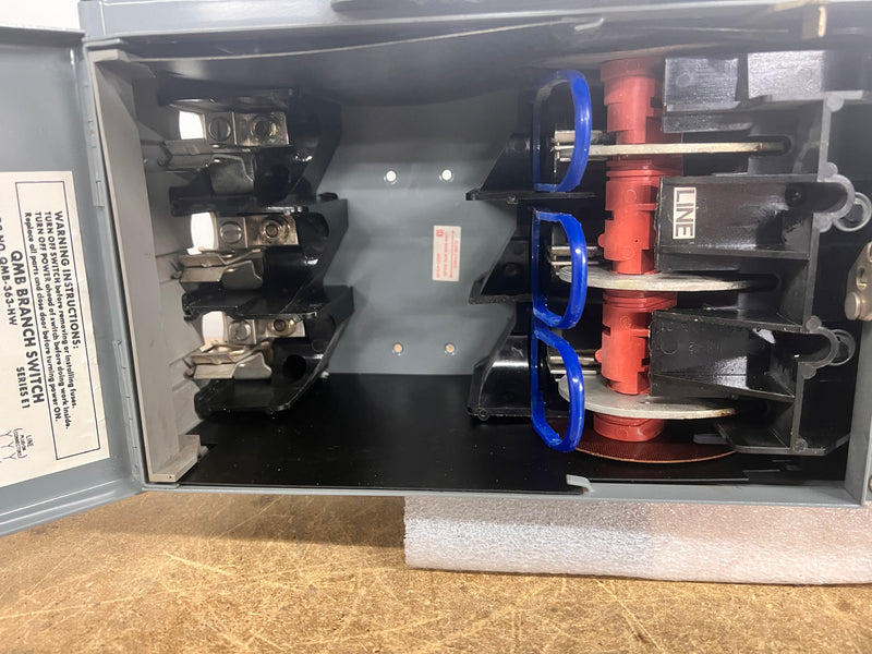 Square D QMB-363-HW 100 Amp 600v 75 Hp Fusible Panelboard Branch Switch