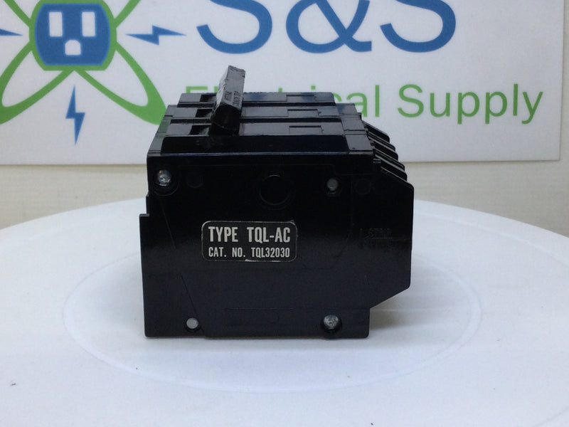 GE/General Electric TQL32030 30 Amp 3 Pole 240V Circuit Breaker - New Style