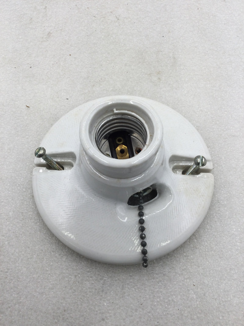 Leviton 29816-C Porcelain 4 1/2" Porcelain Lampholder Keyless 250 Watt 250 VAC Medium Base