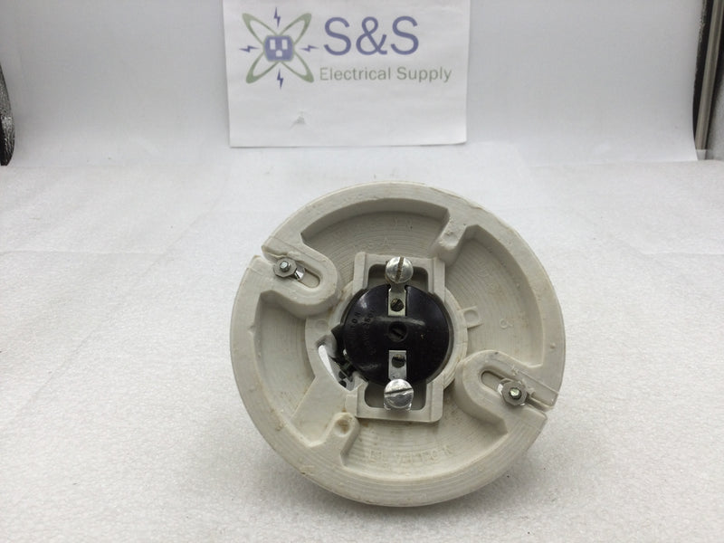 Leviton 29816-C Porcelain 4 1/2" Porcelain Lampholder Keyless 250 Watt 250 VAC Medium Base