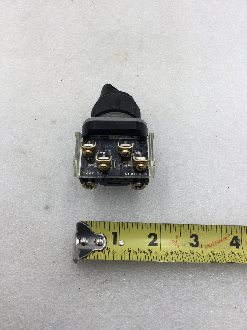 Allen-Bradley 800H-JR2 Heavy Duty 3-Position Series B Selector Switch 600 VAC Max