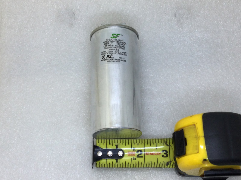 Trane/SF SFCAP45440R 45MFD +/-5% 440VAC 50/60Hz 70c/-40c Capacitor