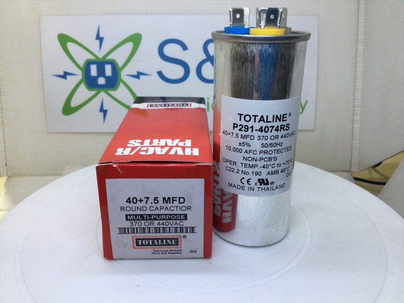 Totaline P291-4074RS 40+7.5MFD +/-5% 370/440V 50/60Hz 70c/-40c Capacitor