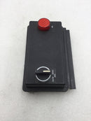 Square D 80420-007 Series Molded Control Center with 3 Position Selector Switch (Hand,Off,Auto) and Red Indicator Light