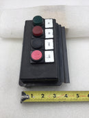 Square D 80420-007 Series Molded Control Center with Black/Start and Red/Stop Push Buttons and Red/Off and Green/On Indicator Lights