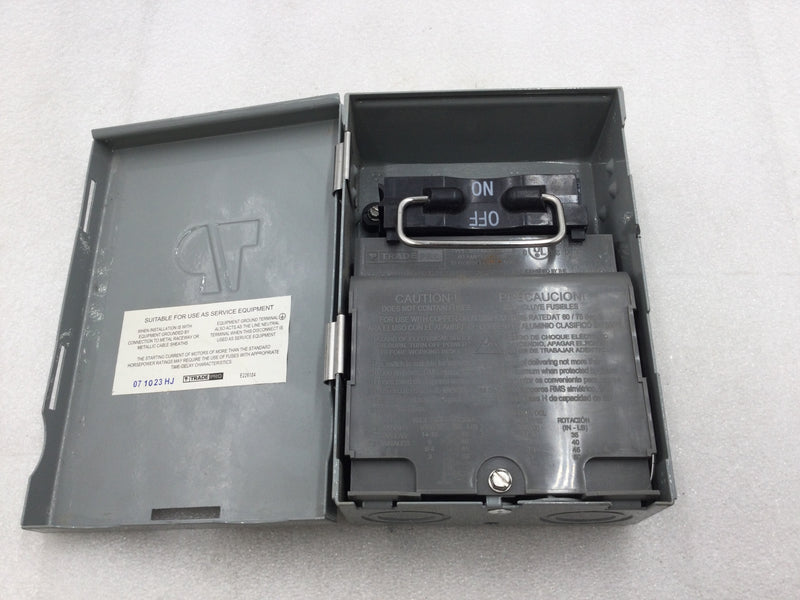 Trade Pro TP-60AMP-NF Non-Fused 60 Amp Pullout Disconnect Switch 240 VAC